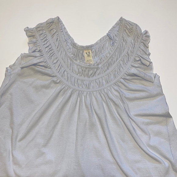 Free People Blue Sleeveless Babydoll Top - Women’s Size Small - Picture 4 of 8